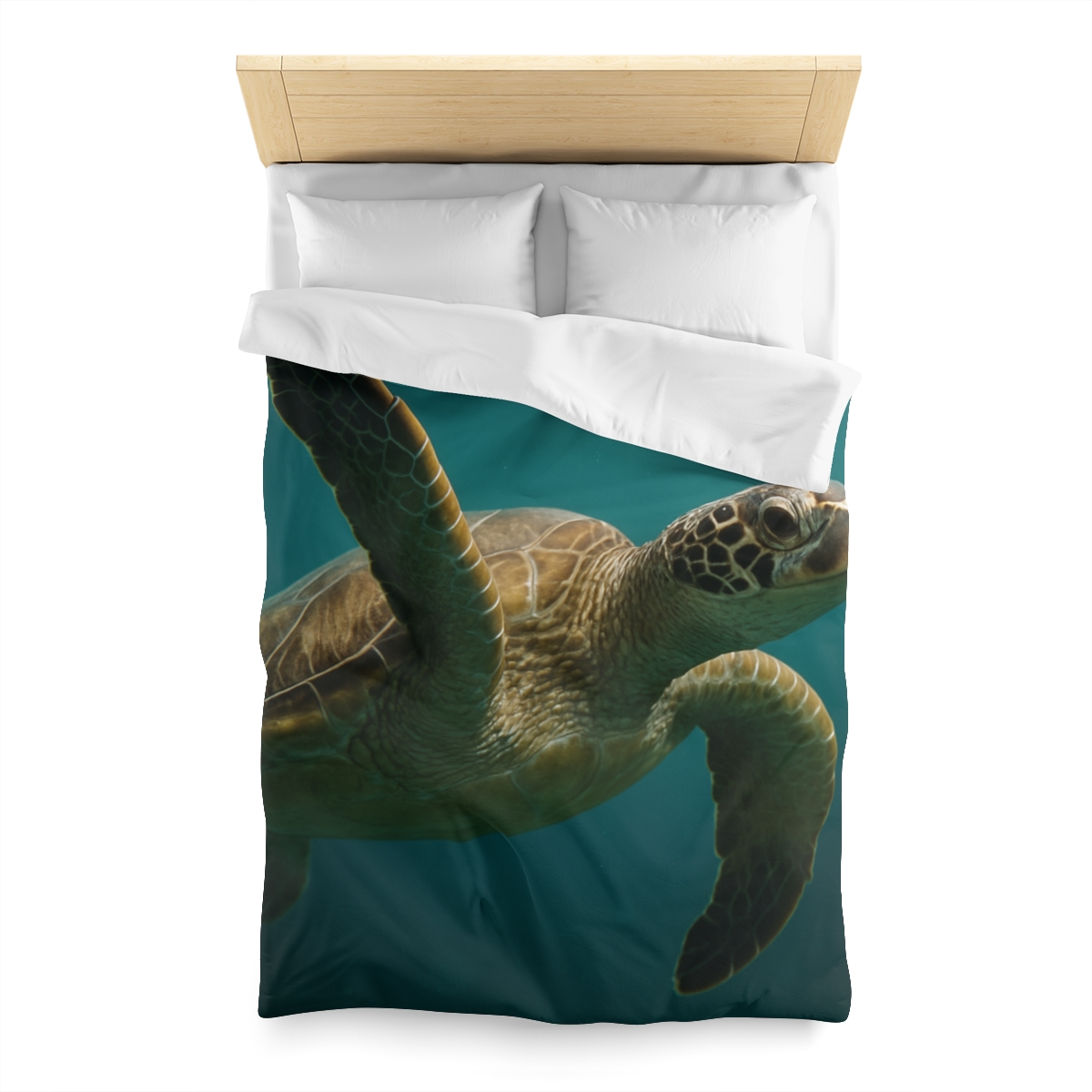 Nebula Glide Green Sea Turtle trendy bedroom duvets