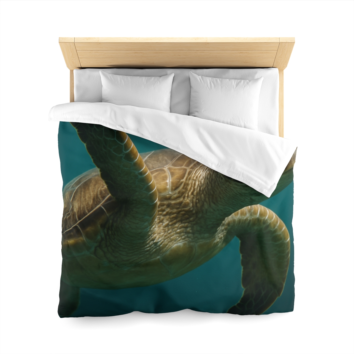 Nebula Glide Green Sea Turtle trendy bedroom duvets