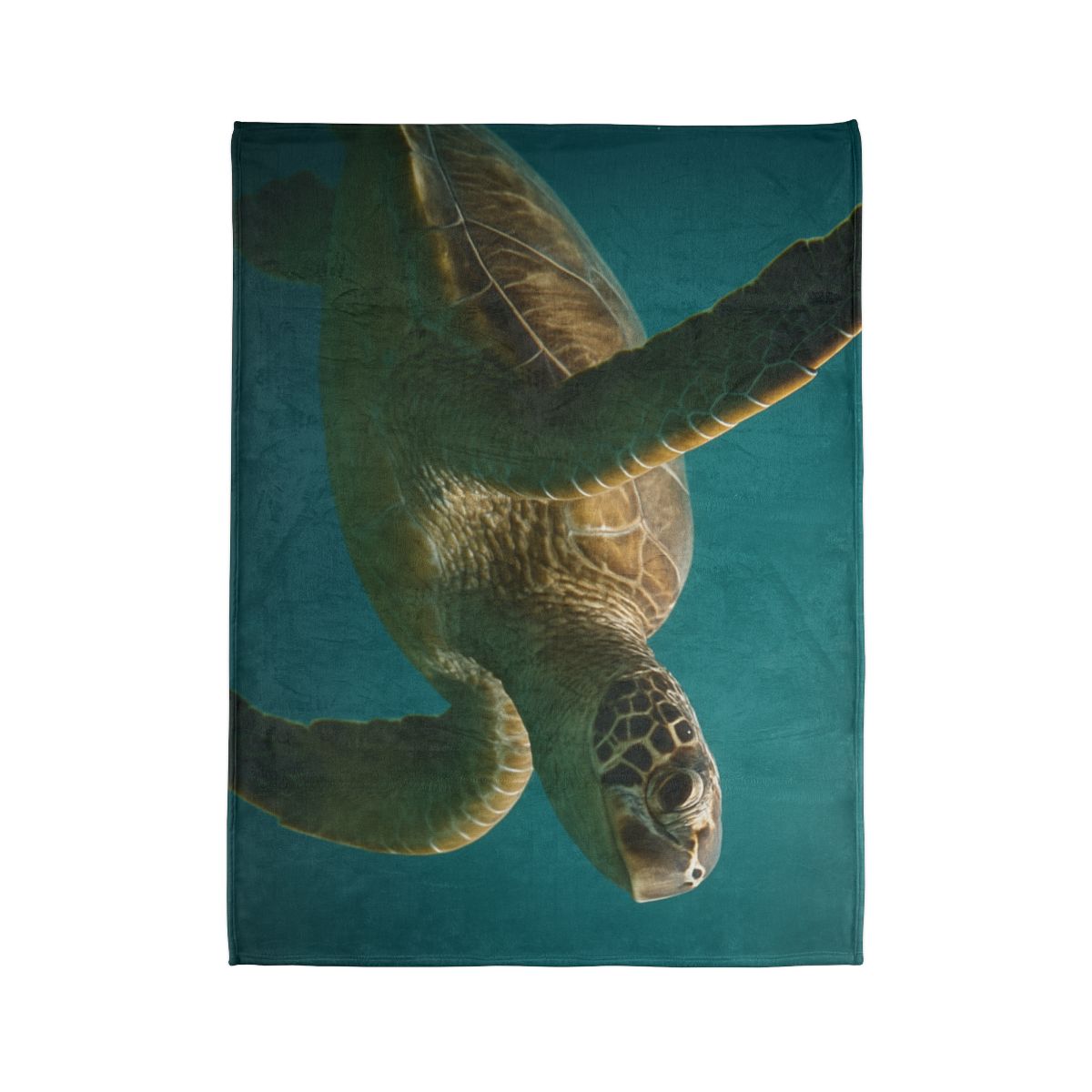 Nebula Glide Green Sea Turtle designer printed blankets