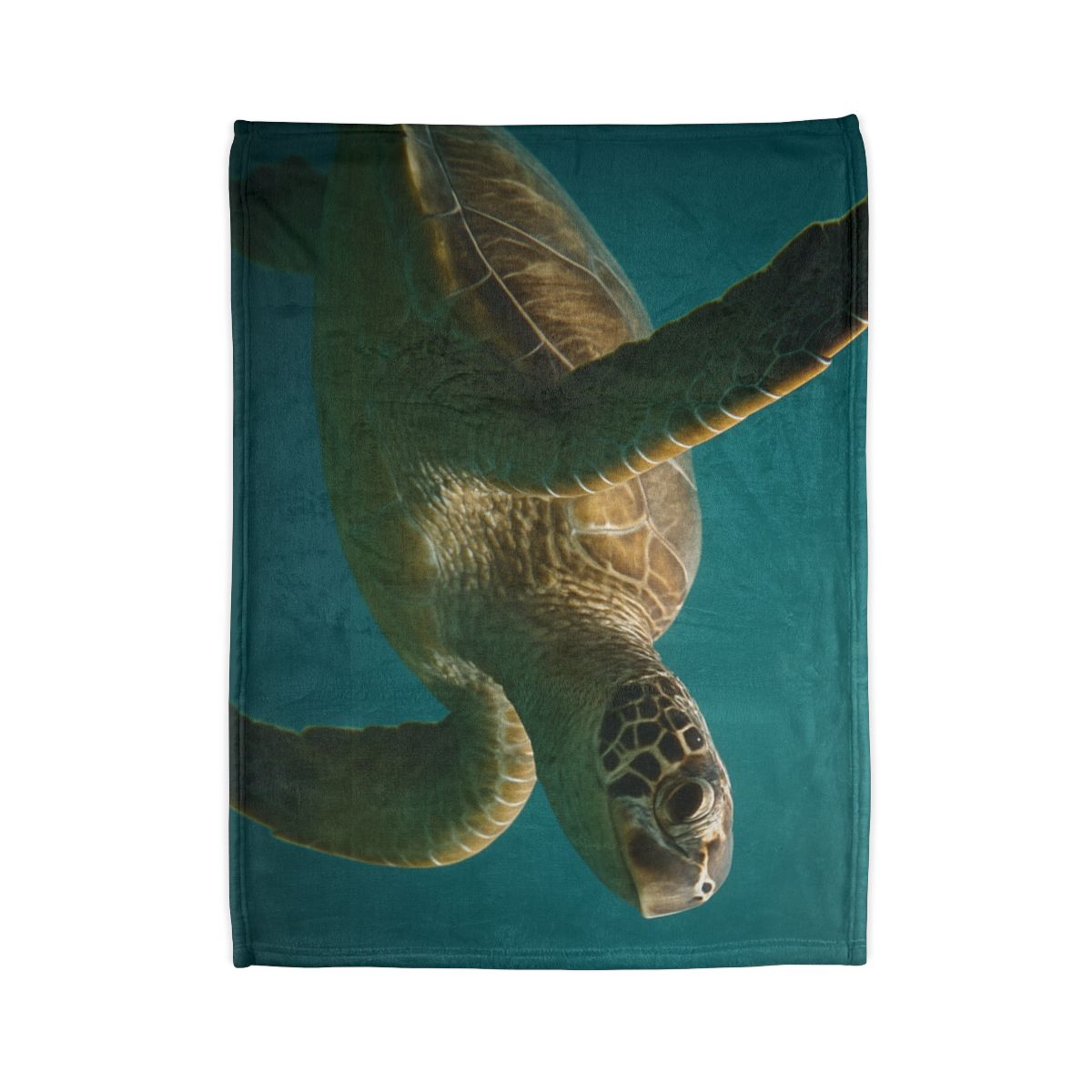 Nebula Glide Green Sea Turtle designer printed blankets