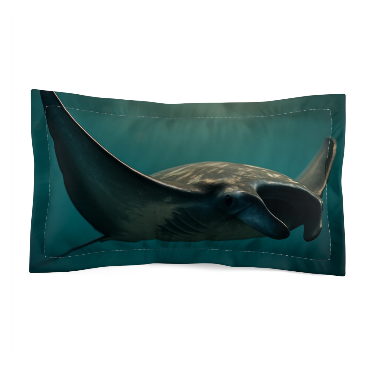 Nebula Glide Manta Ray designer printed pillows