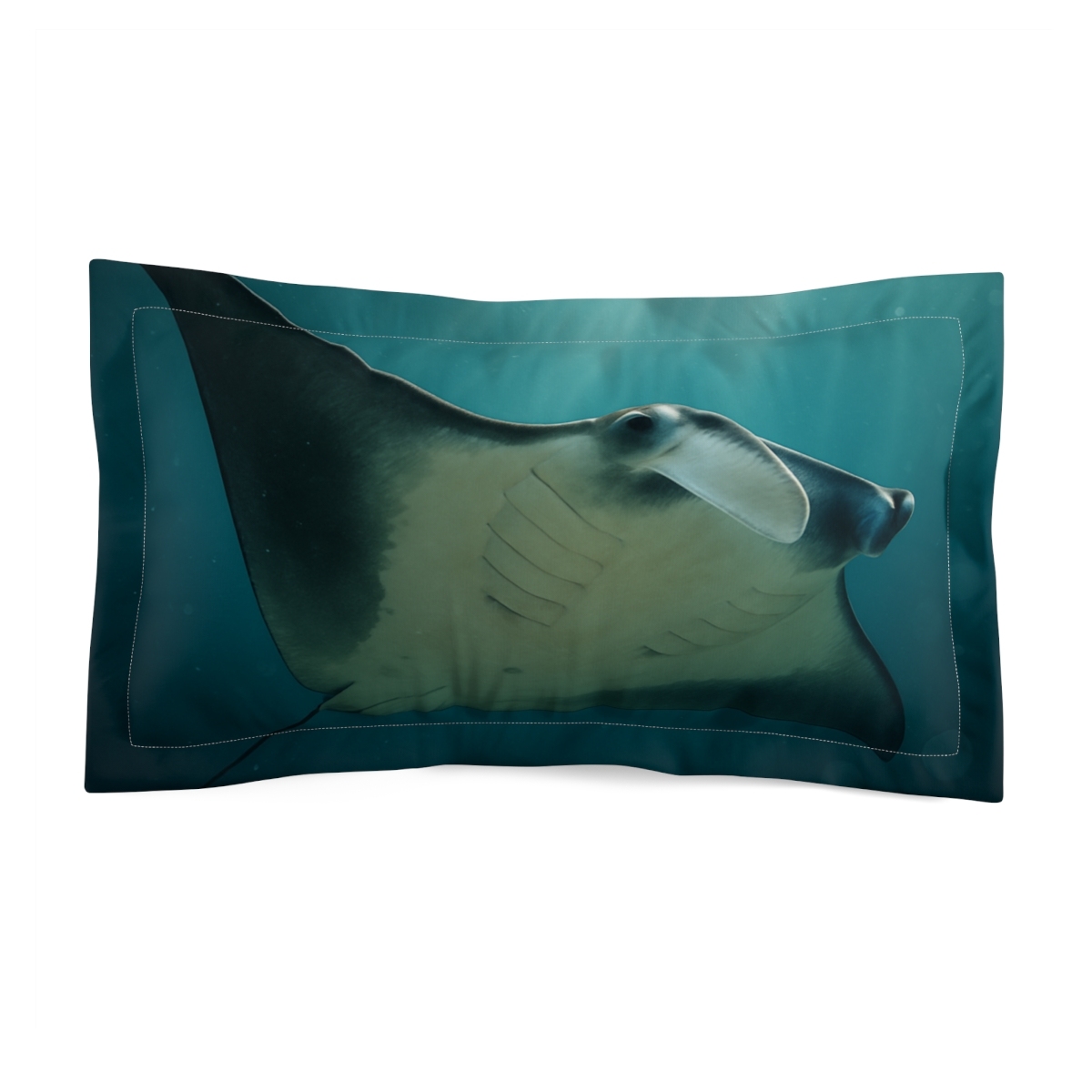Nebula Glide Manta Ray custom pillows