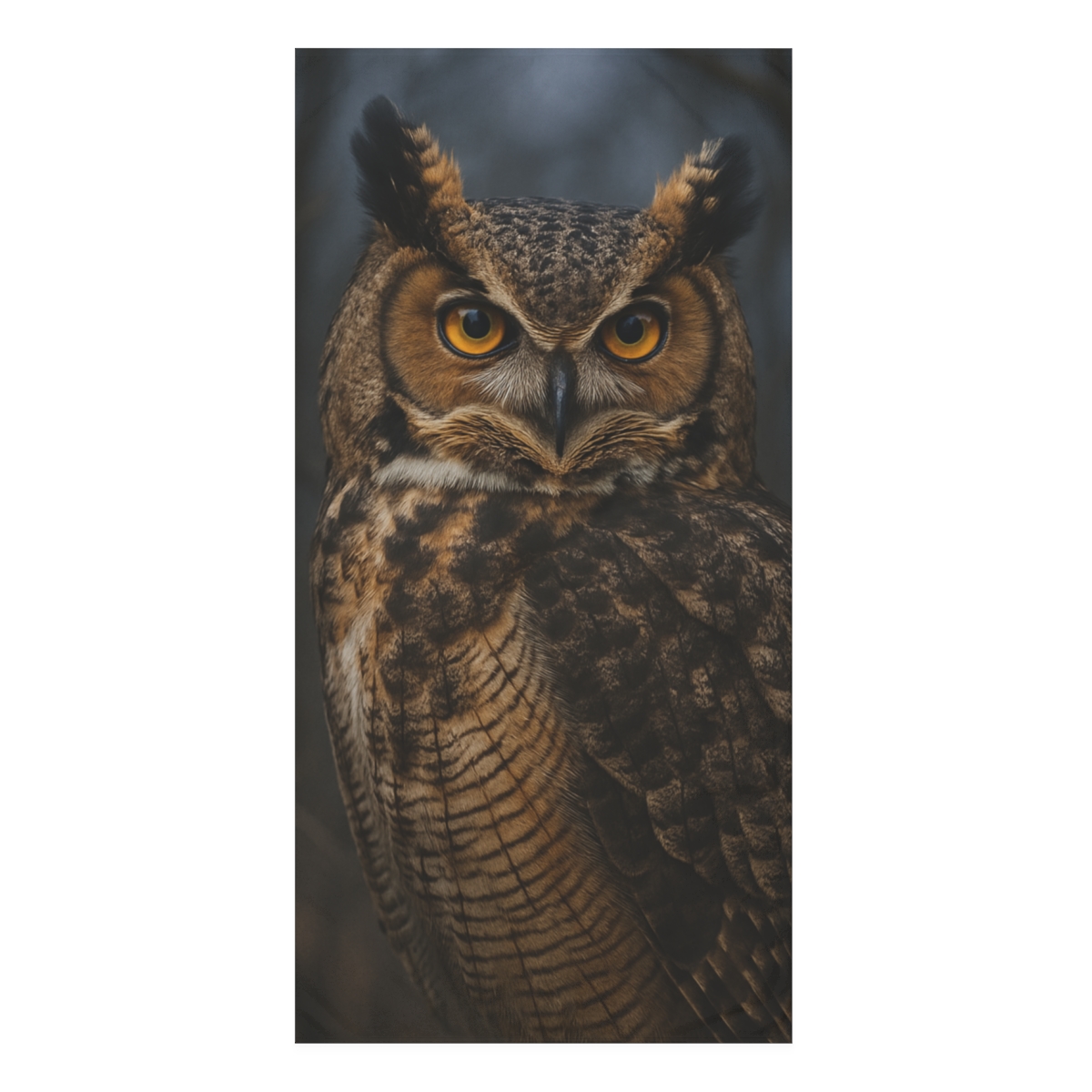 Nebula Hush Great Horned Owl personalized bath towels