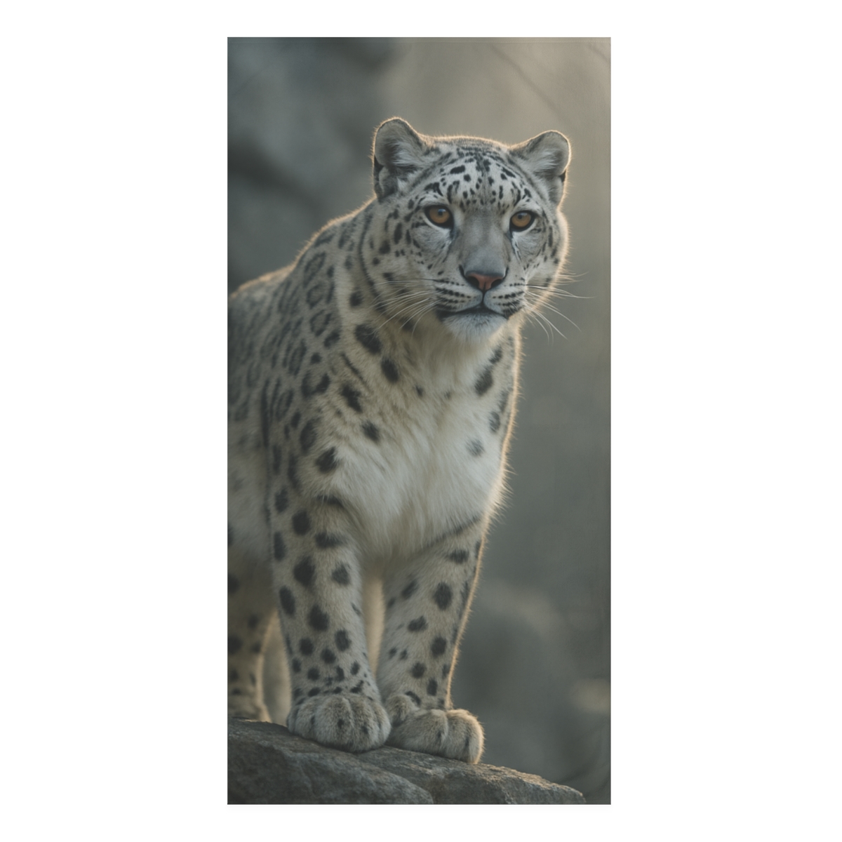 Nebula Hush Snow Leopard decorative home towels