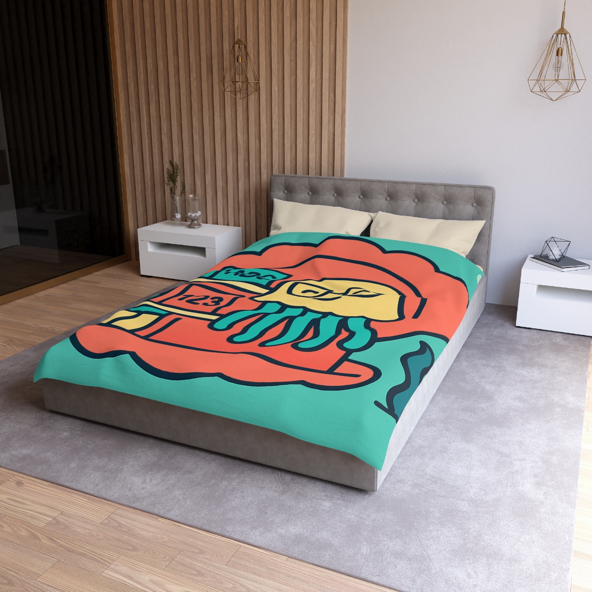 Nebula Jellyfish Library personalized bedding duvets