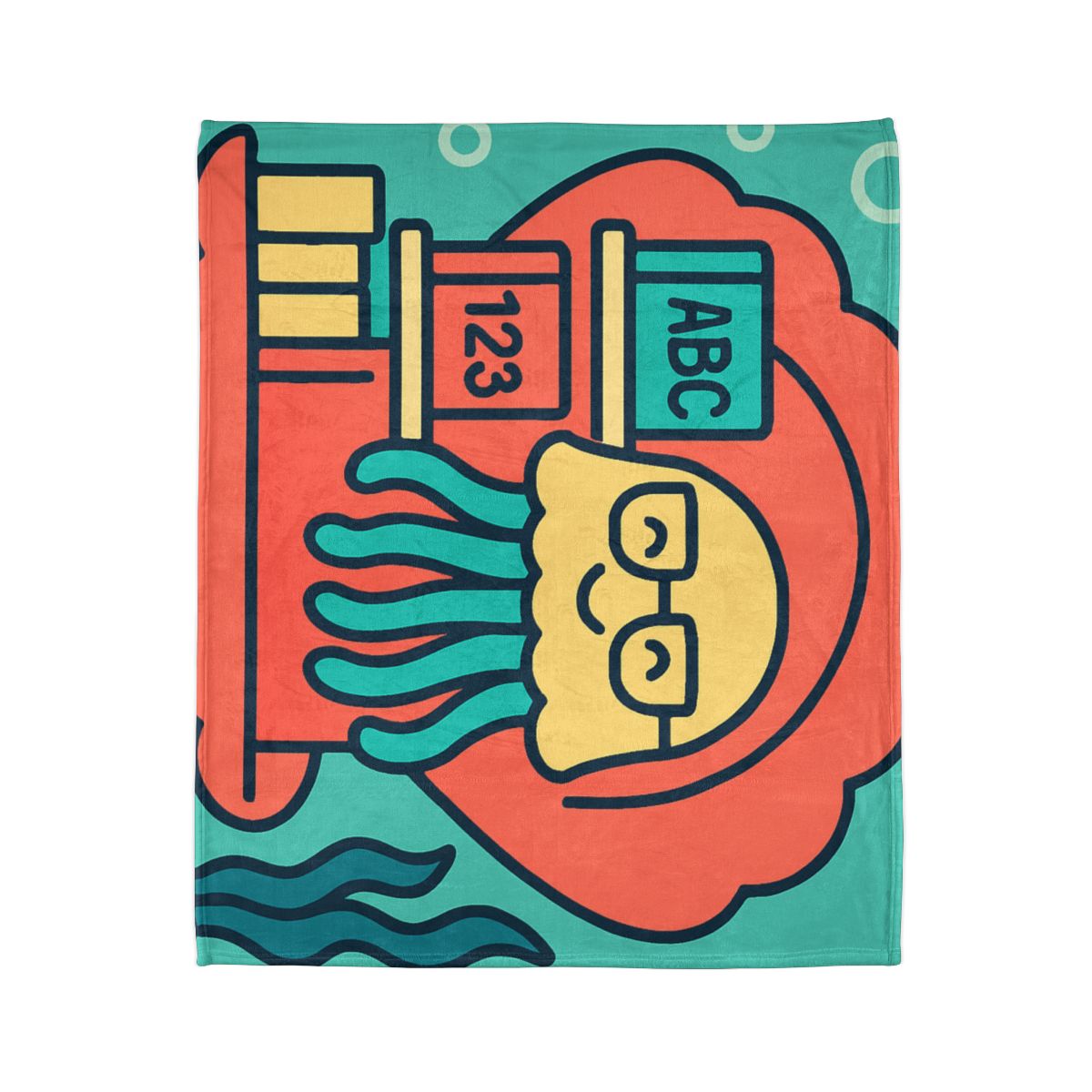 Nebula Jellyfish Library designer printed blankets