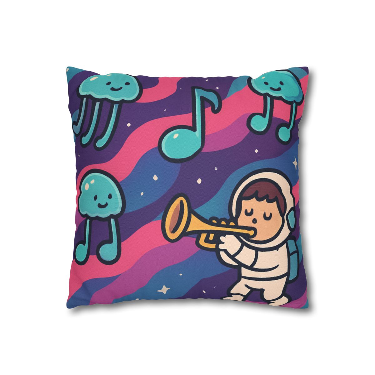 Nebula Jellyfish Orchestra designer print pillow cases