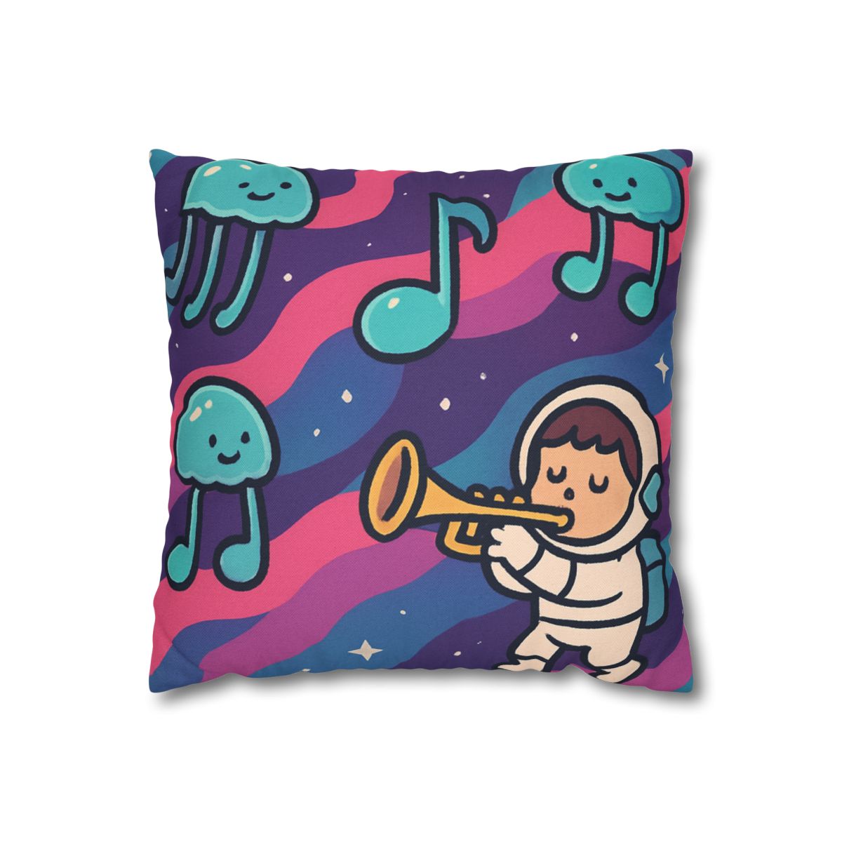 Nebula Jellyfish Orchestra designer print pillow cases
