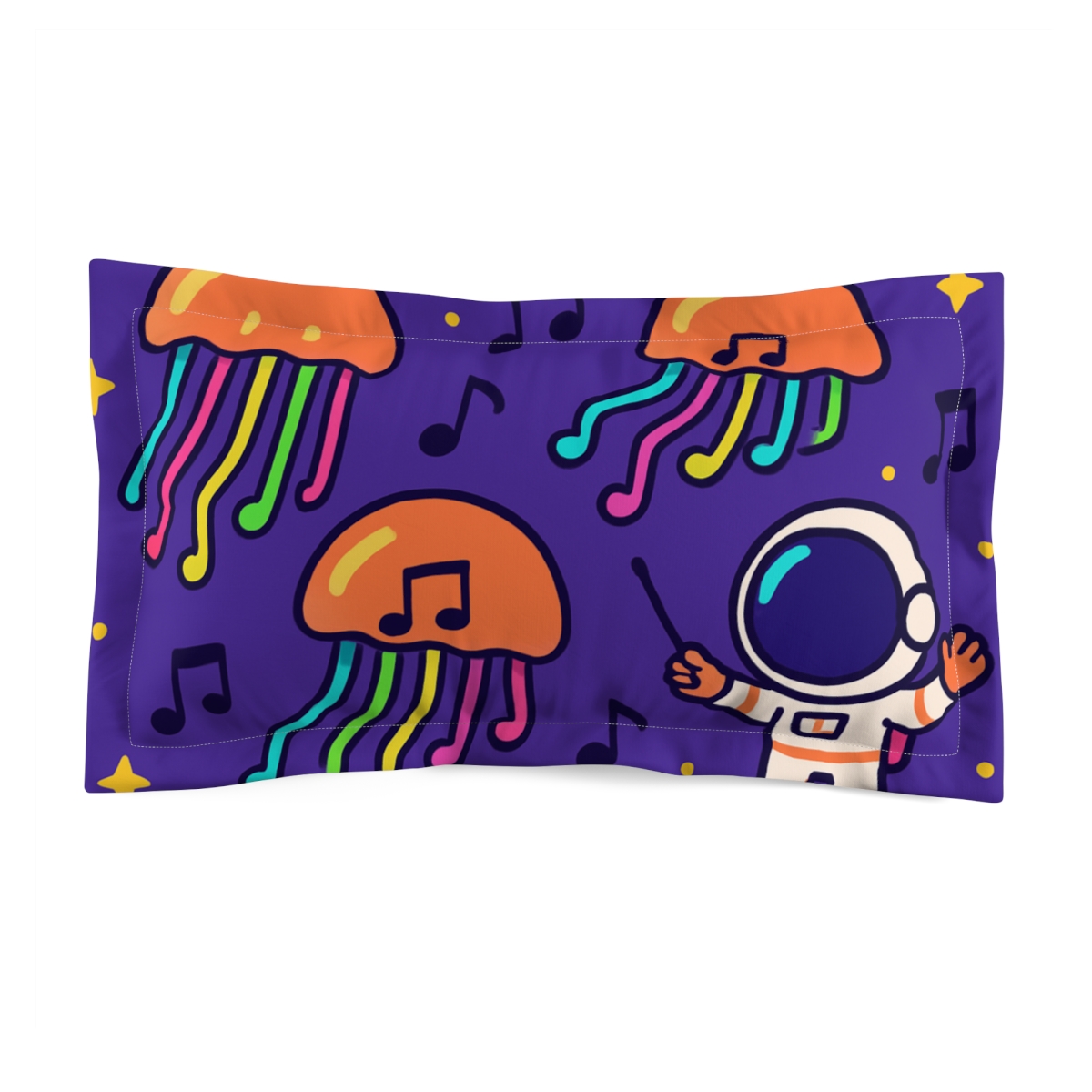 Nebula Jellyfish Orchestra stylish throw pillows