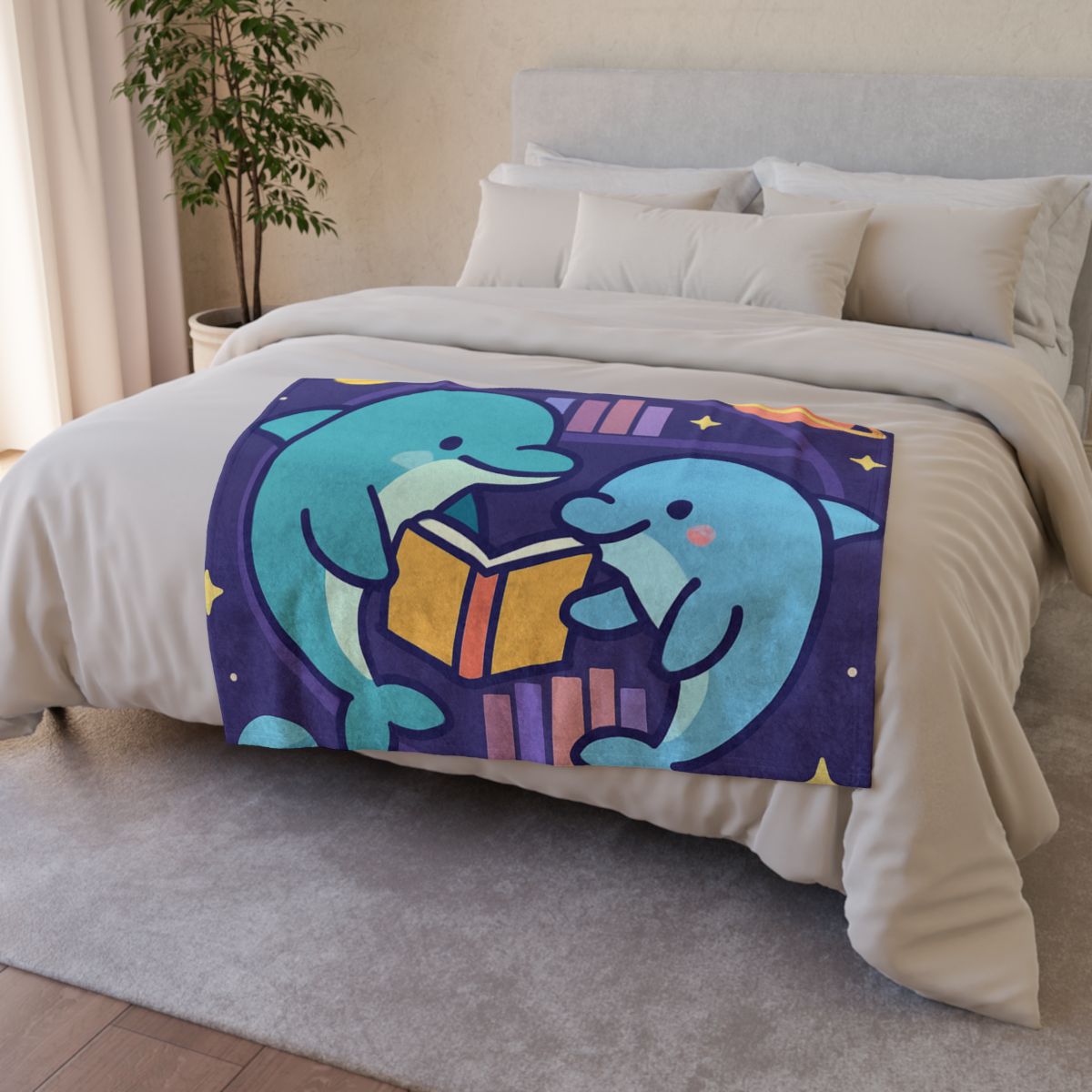 Nebula Library Dolphins unique gift blankets