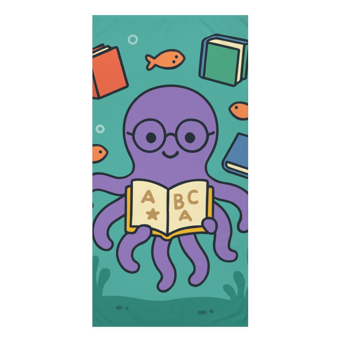 Nebula Library Octopus personalized bath towels