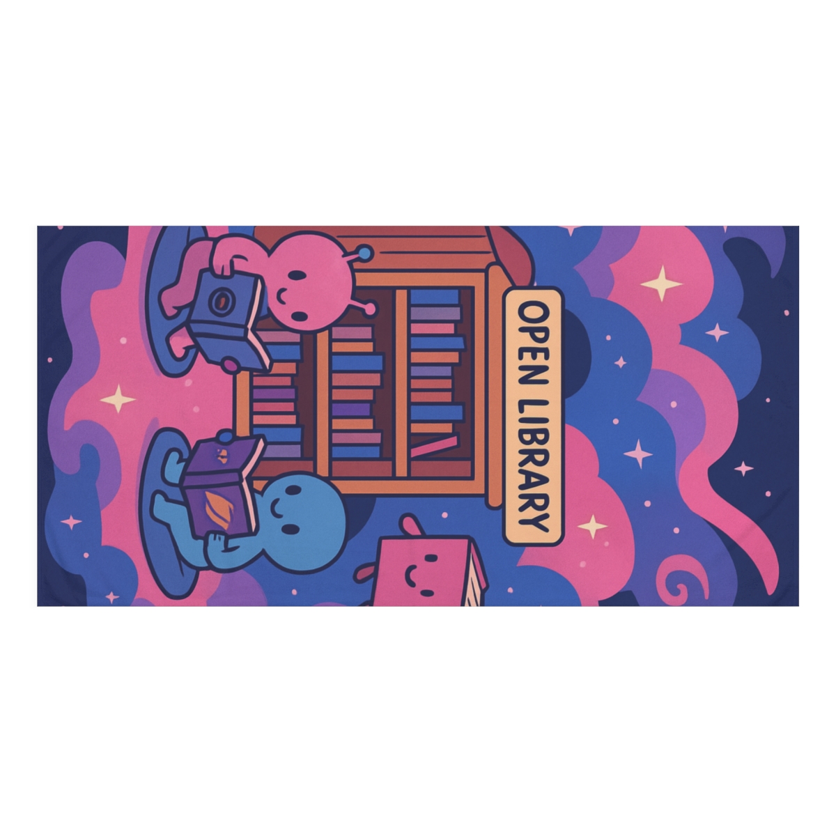 Nebula Library Of Floating Books stylish beach towels