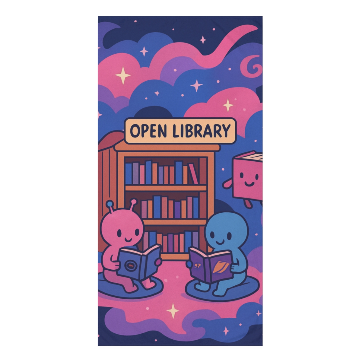 Nebula Library Of Floating Books stylish beach towels