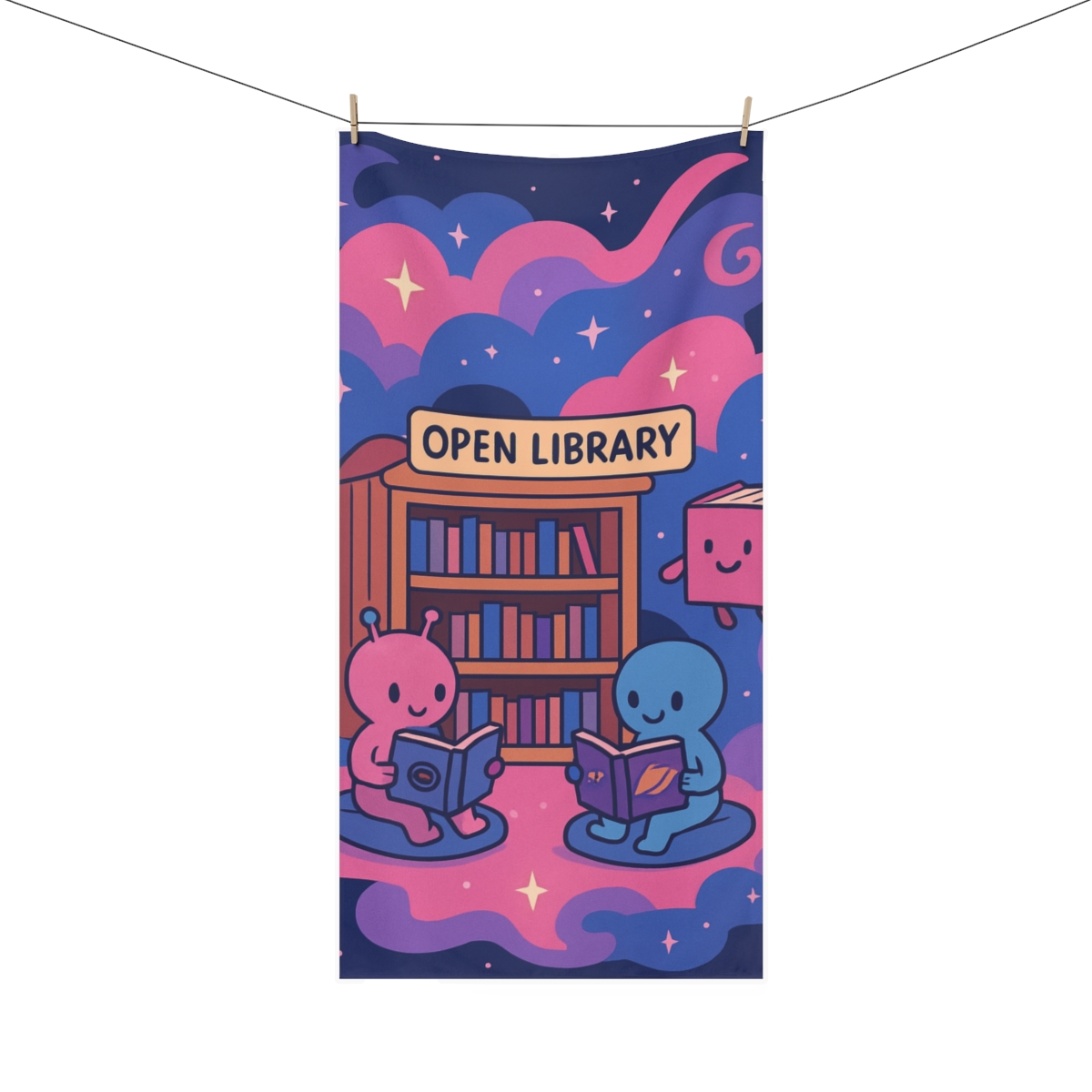 Nebula Library Of Floating Books stylish beach towels