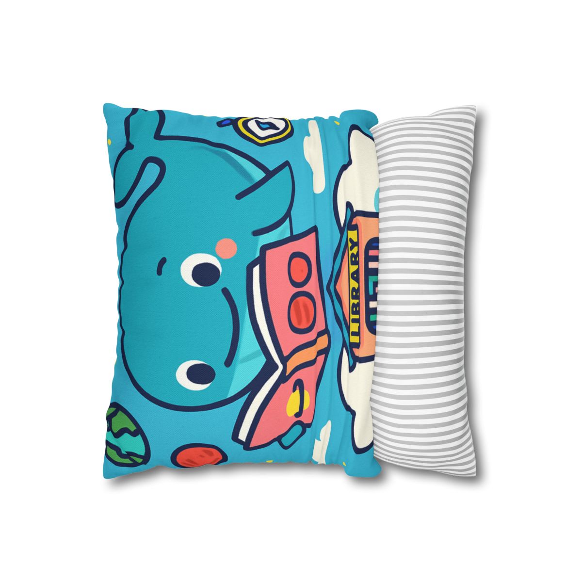 Nebula Library Sky Whale Reading Time soft cotton pillow cases