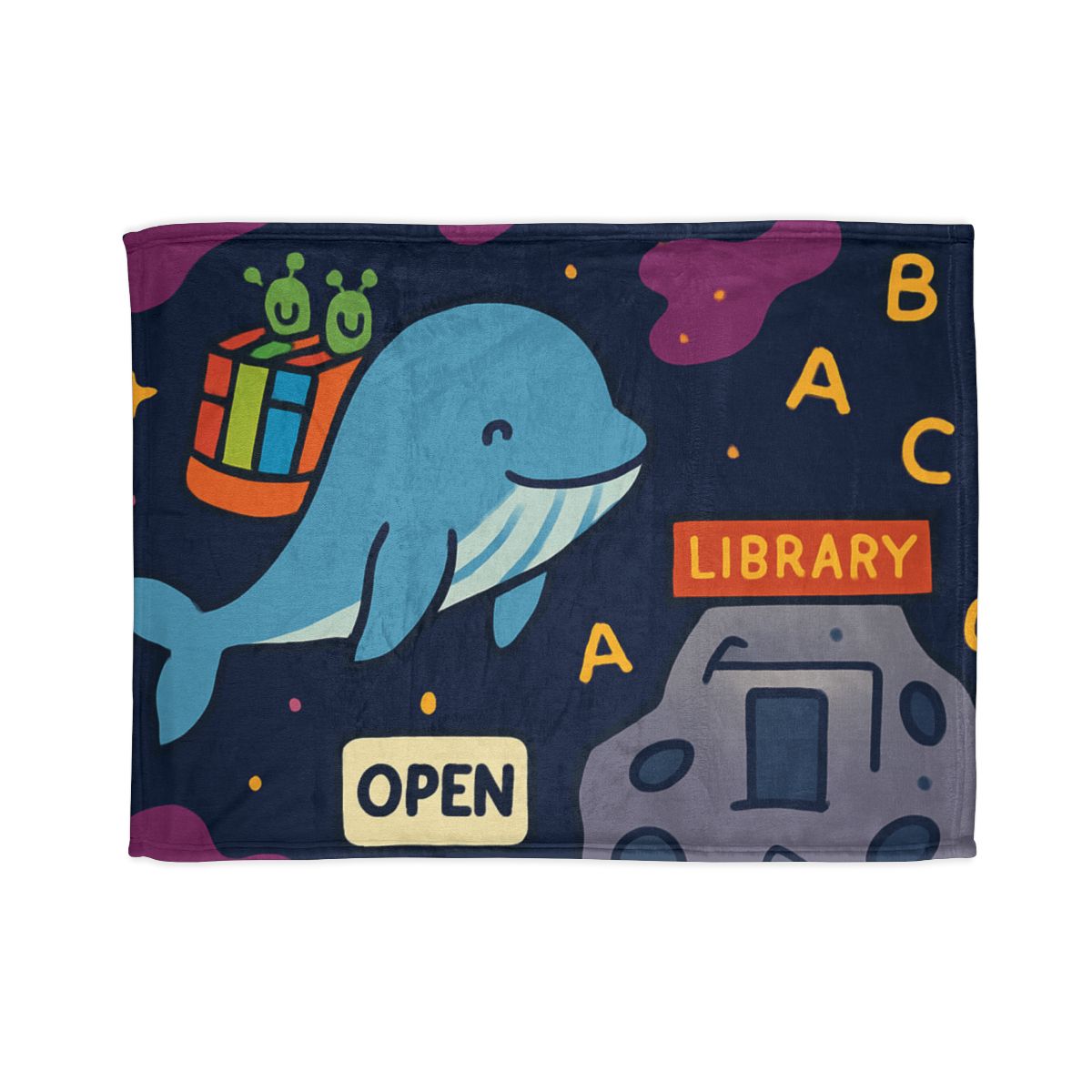 Nebula Library Whale decorative home blankets