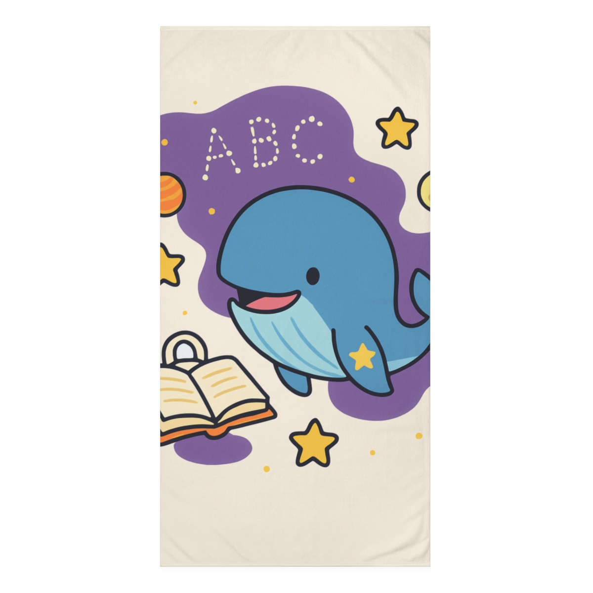 Nebula Library Whale soft cotton towels