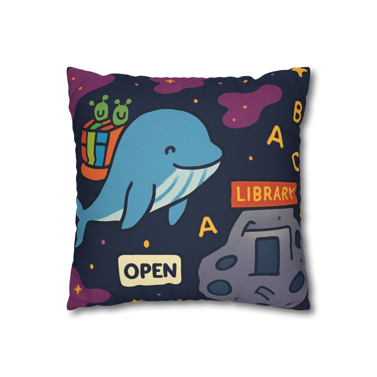 Nebula Library Whale soft cotton pillow cases