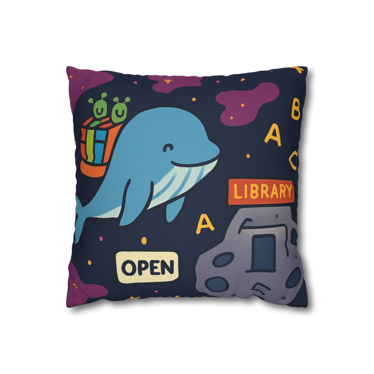 Nebula Library Whale soft cotton pillow cases