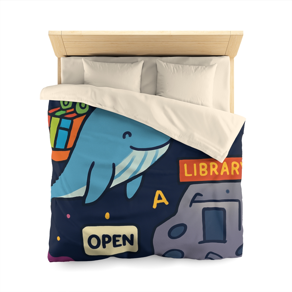 Nebula Library Whale trendy bedroom duvets