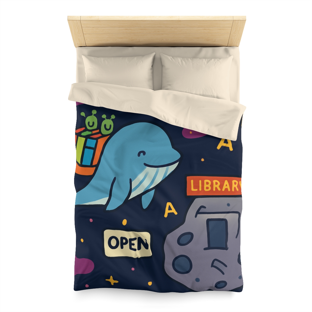 Nebula Library Whale trendy bedroom duvets