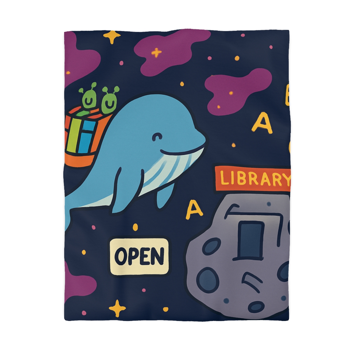 Nebula Library Whale trendy bedroom duvets