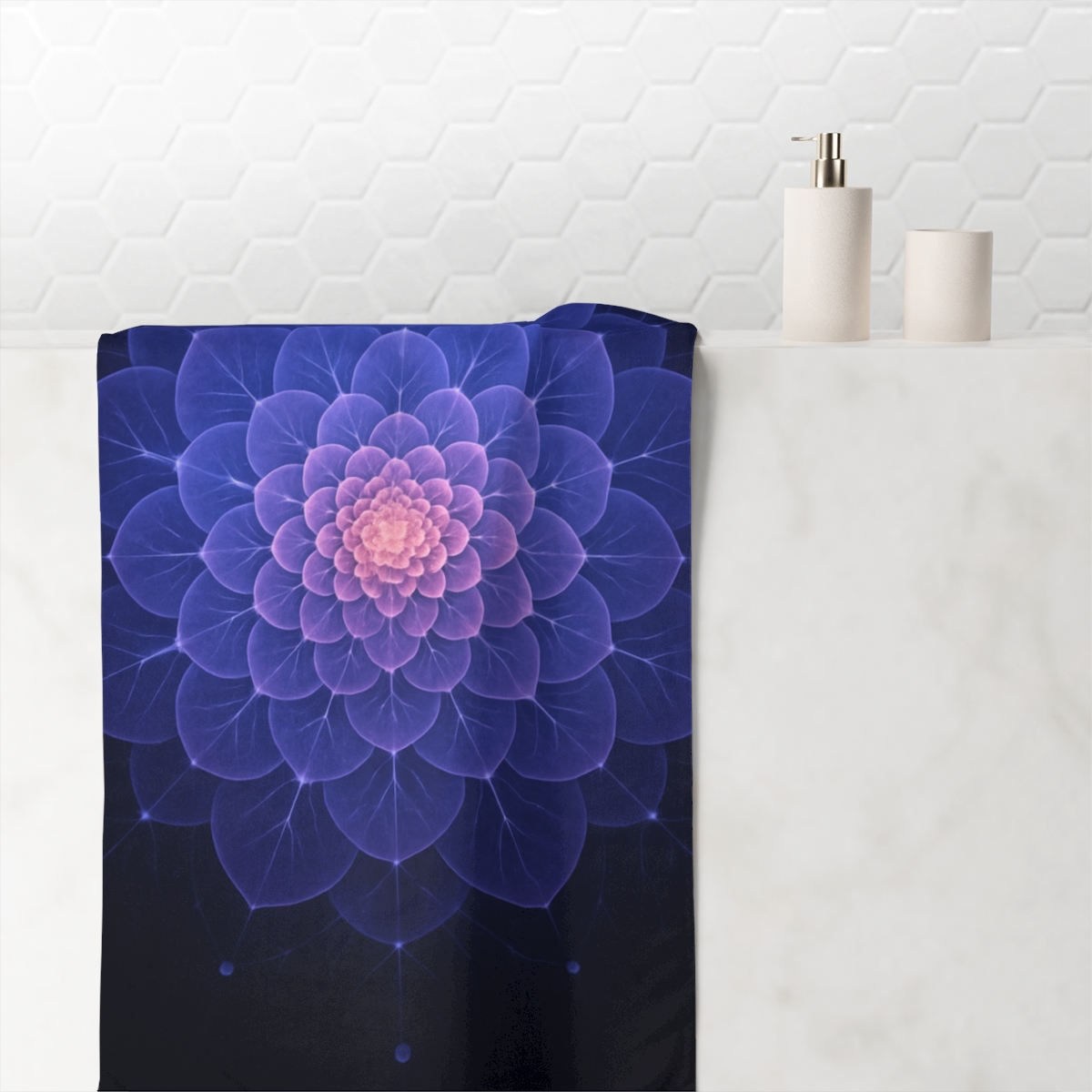 Nebula Petal Lattice personalized bath towels