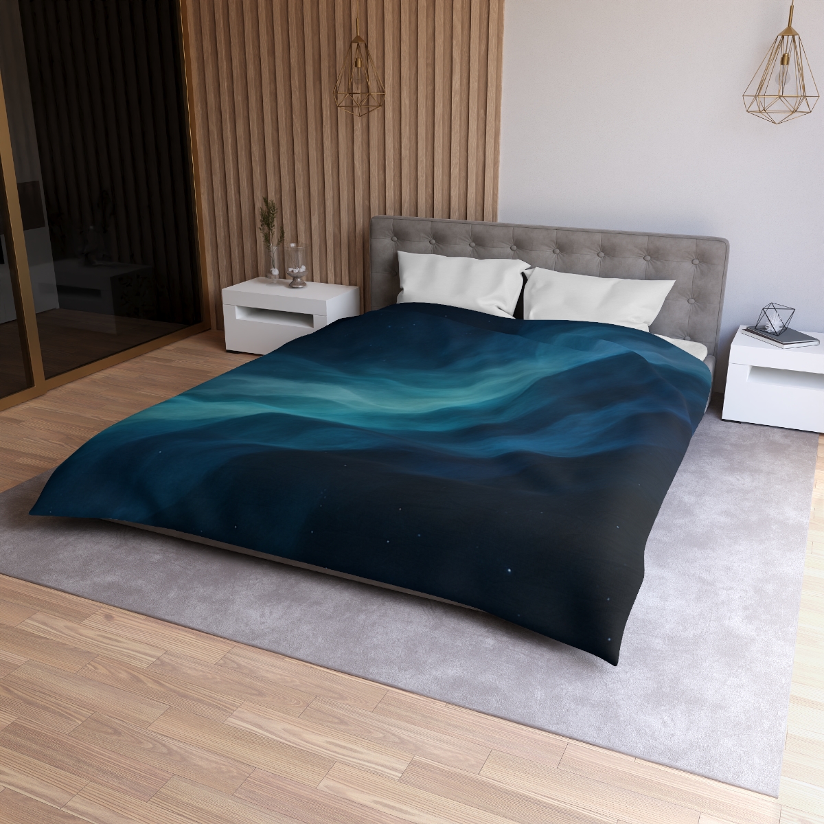 Nebula Silk Current personalized bedding duvets