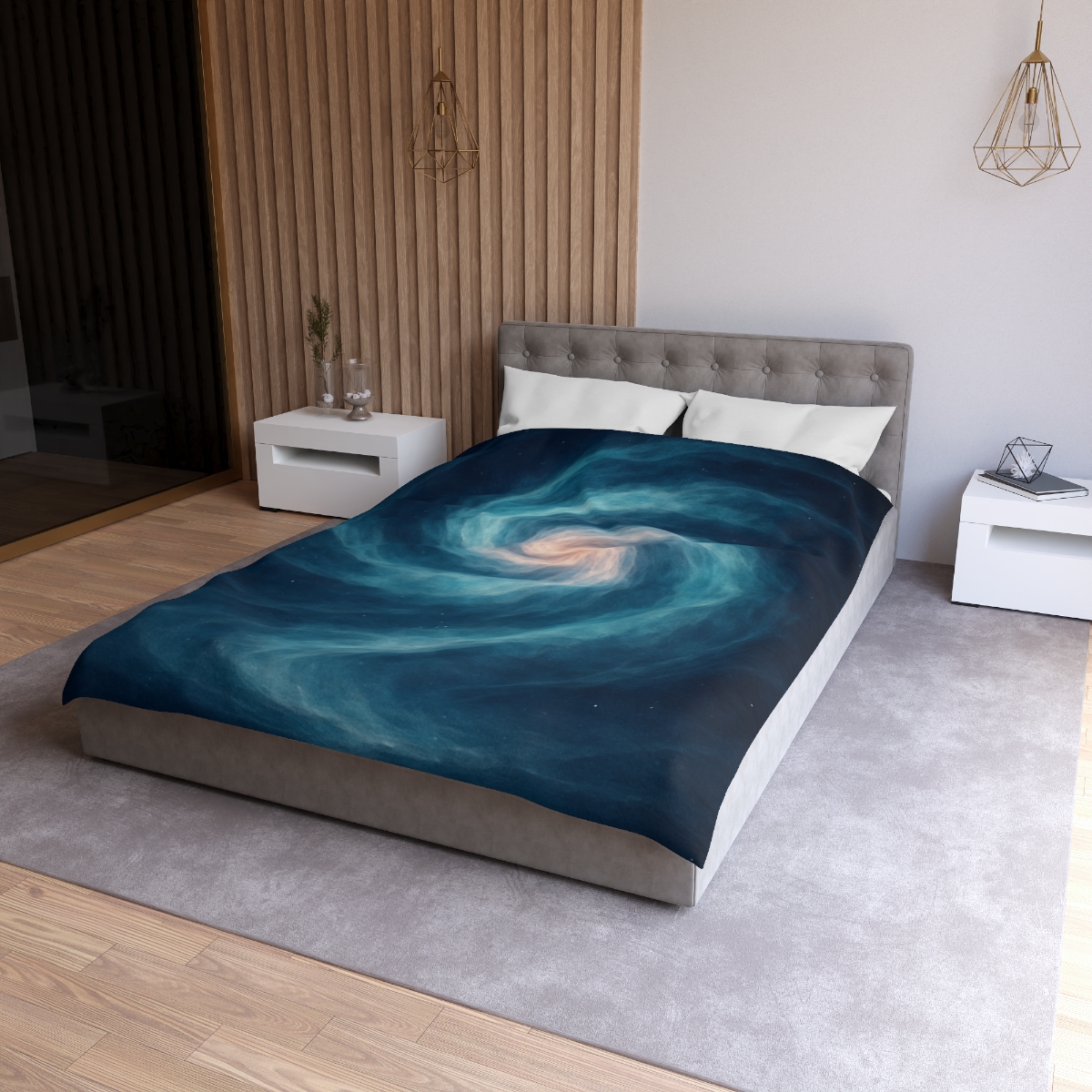 Nebula Silk Spiral personalized bedding duvets
