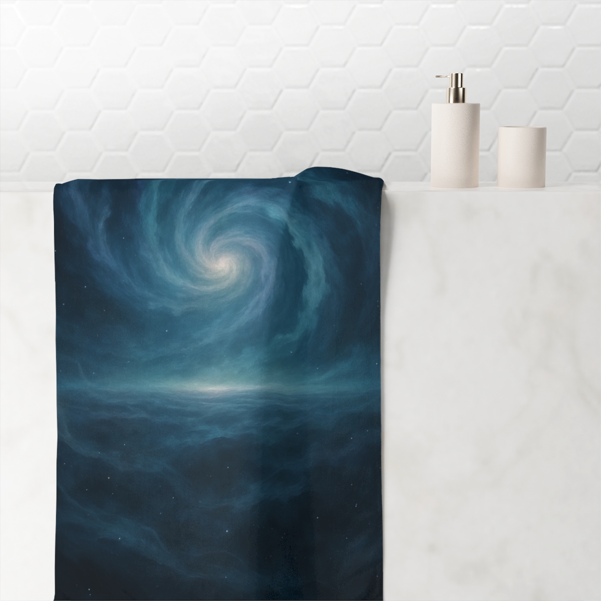 Nebula Spiral Haven personalized bath towels