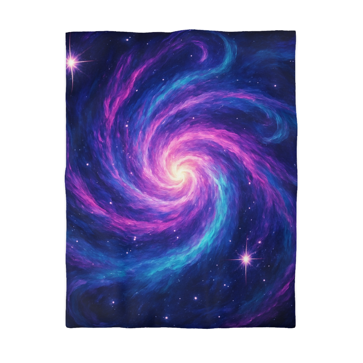 Nebula Spiral Haze designer printed duvets