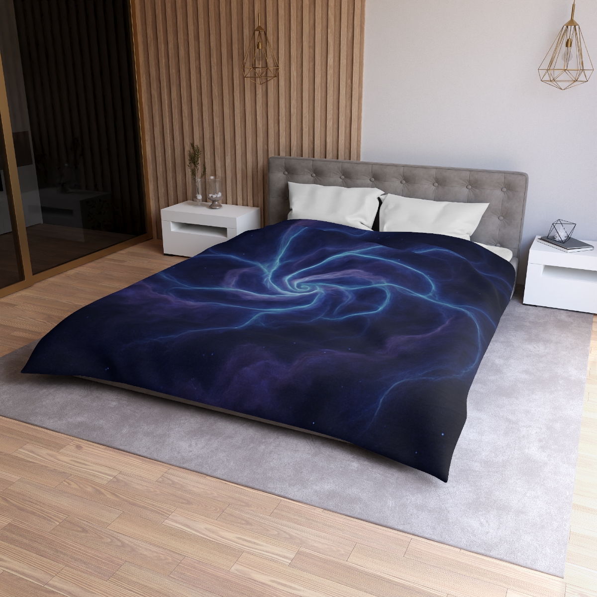 Nebula Spiral Lattice duvets for gifts