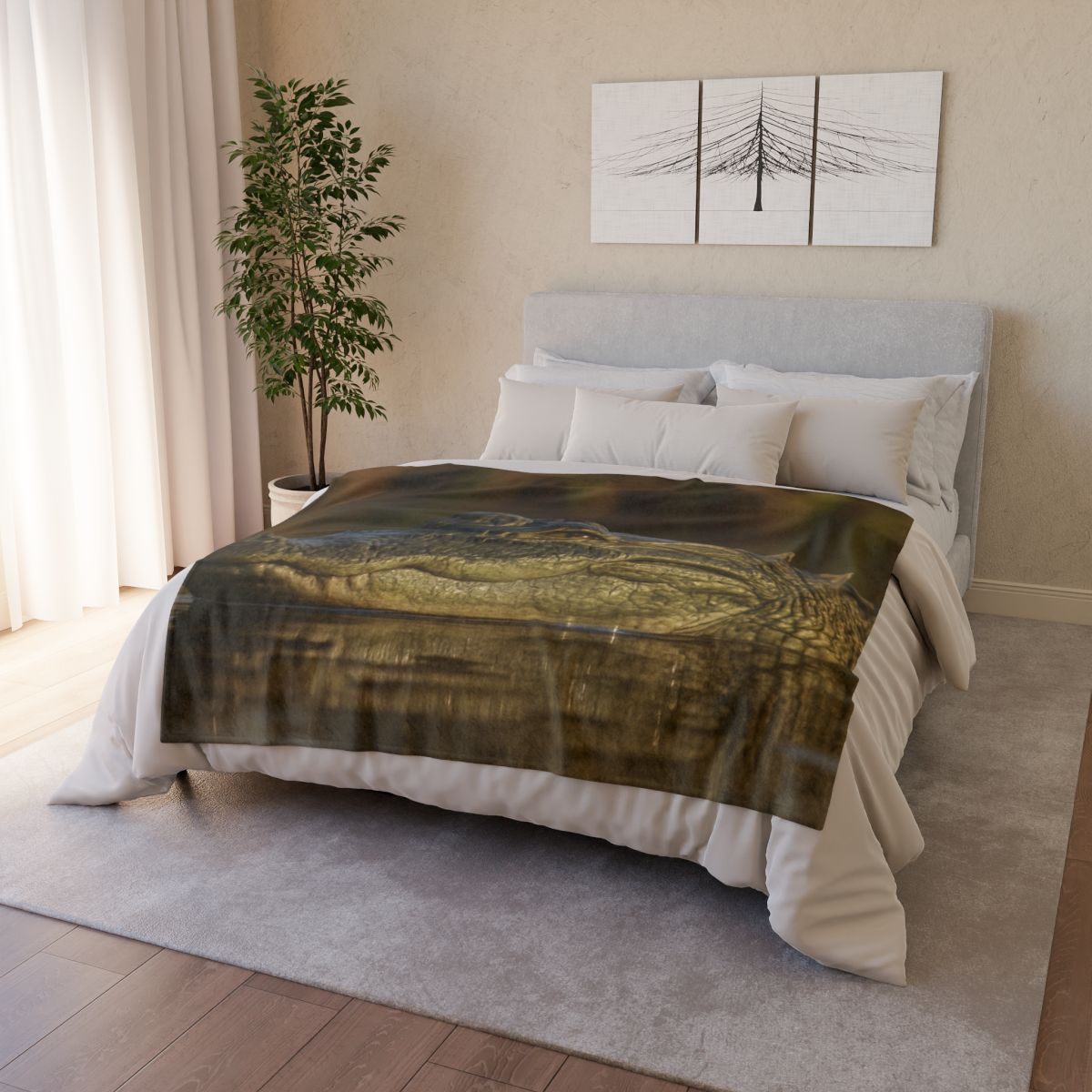 Nebula Stillness American Alligator warm winter blankets