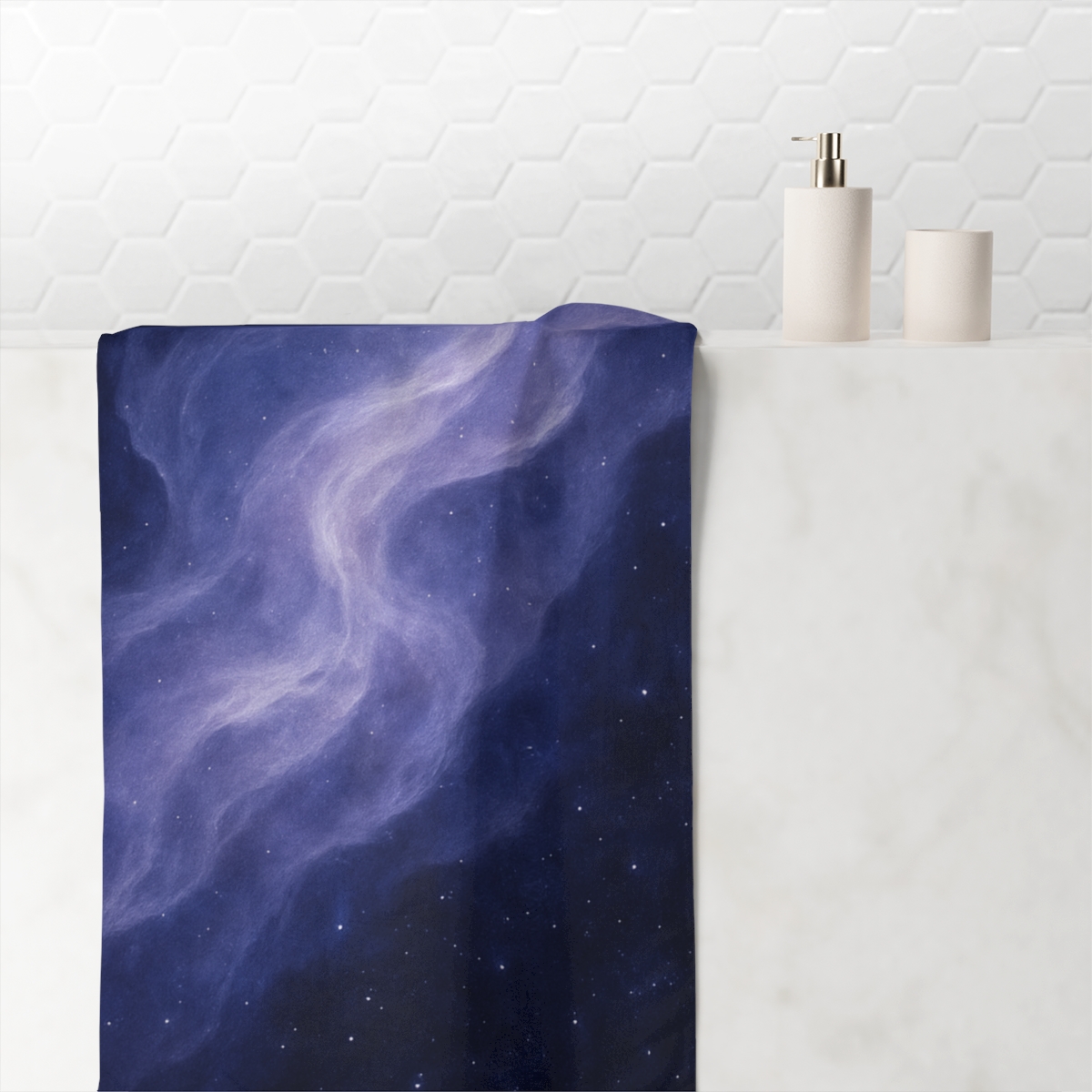 Nebula Veil Cascade trendy hand towels