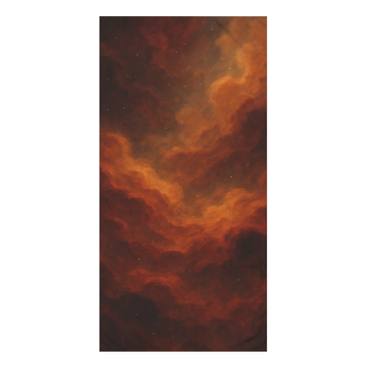 Nebular Ember Tide designer printed towels