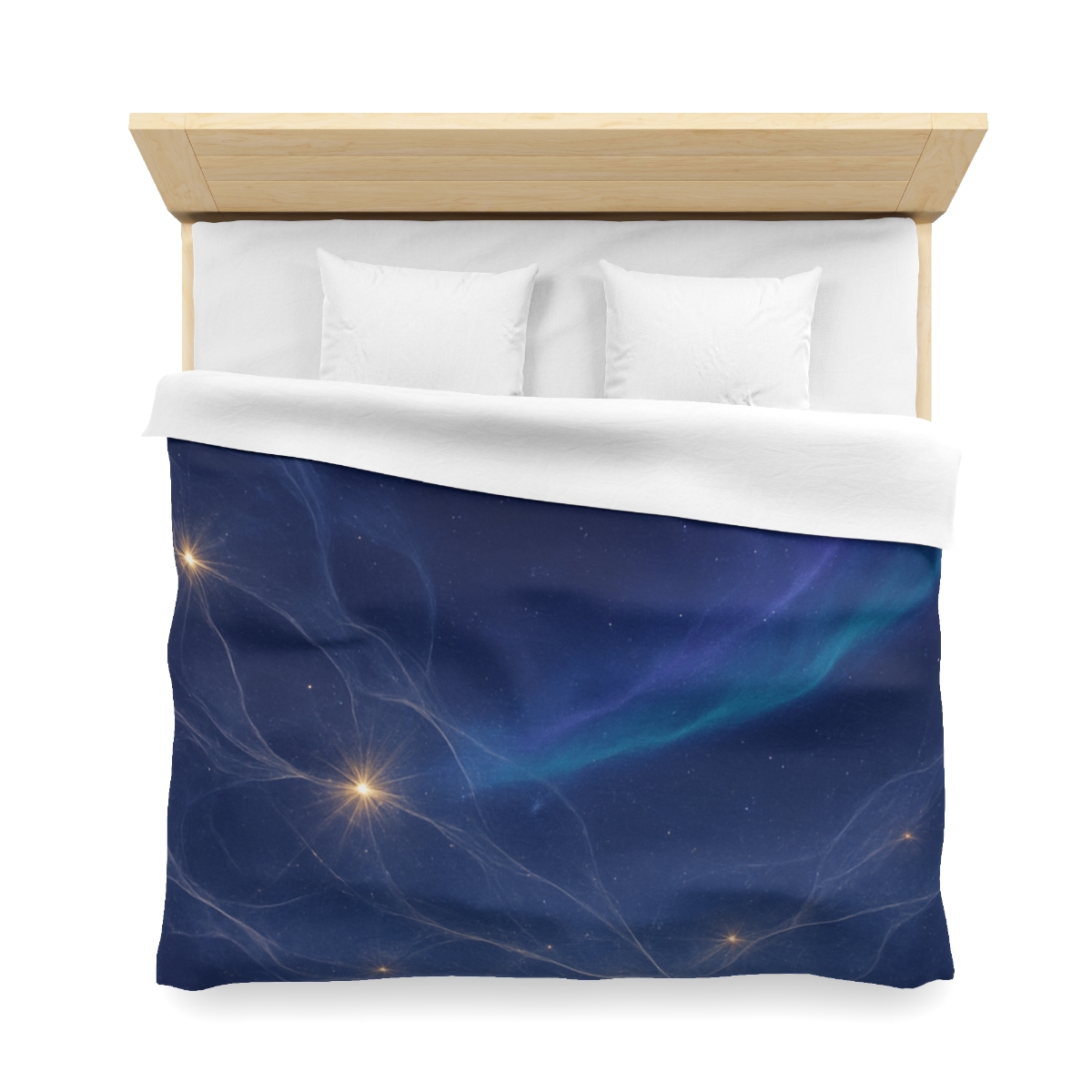 Nebular Lattice Aurora designer printed duvets