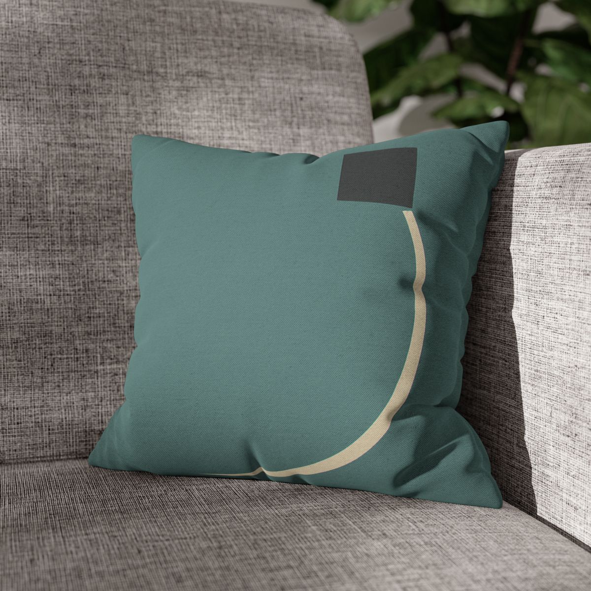Negative Space Corner Arc soft cotton pillow cases