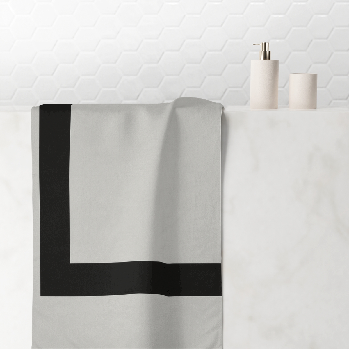 Negative-Space L-Shape trendy hand towels