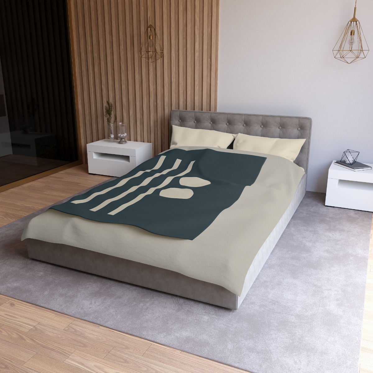 Negative Space Lattice designer printed duvets