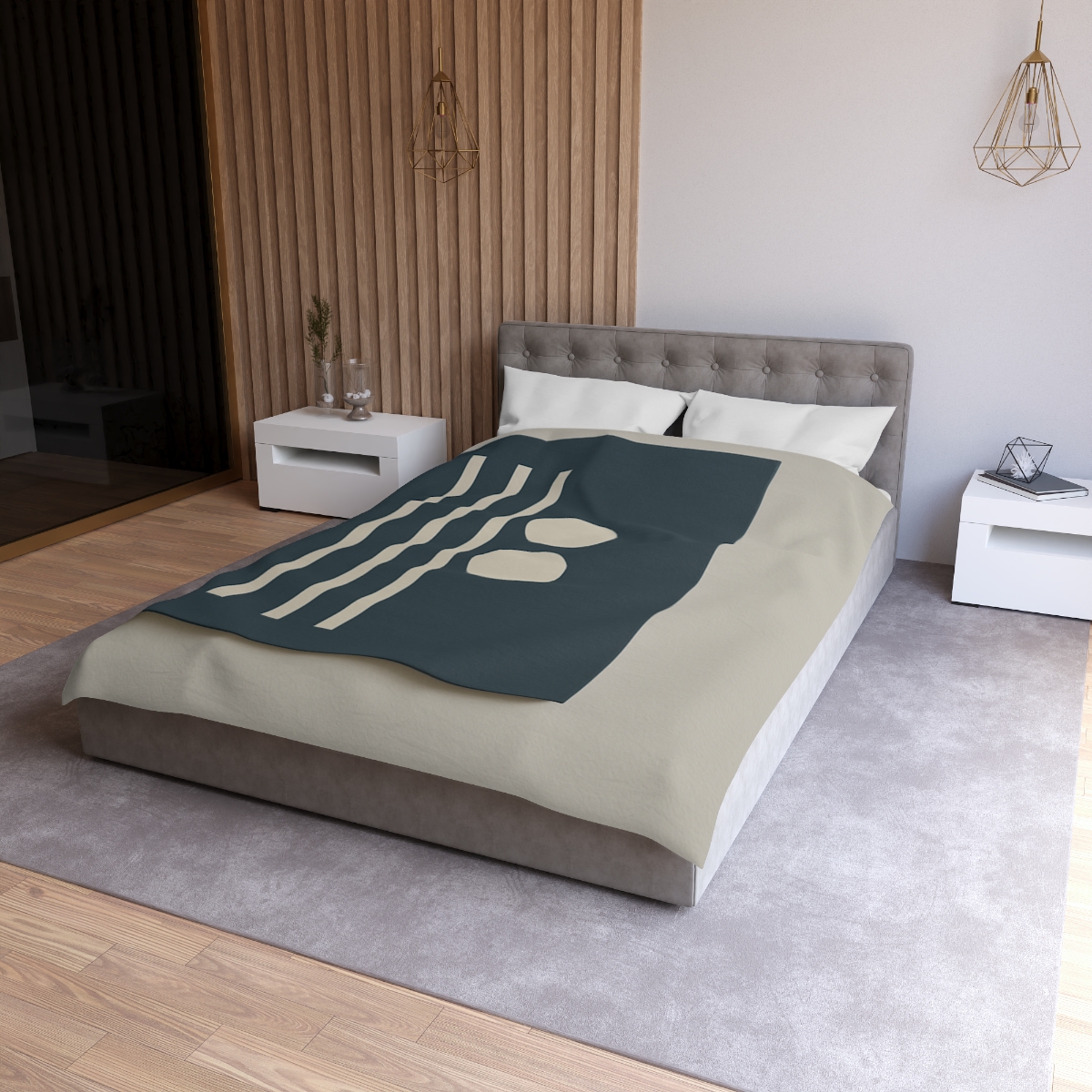 Negative Space Lattice designer printed duvets