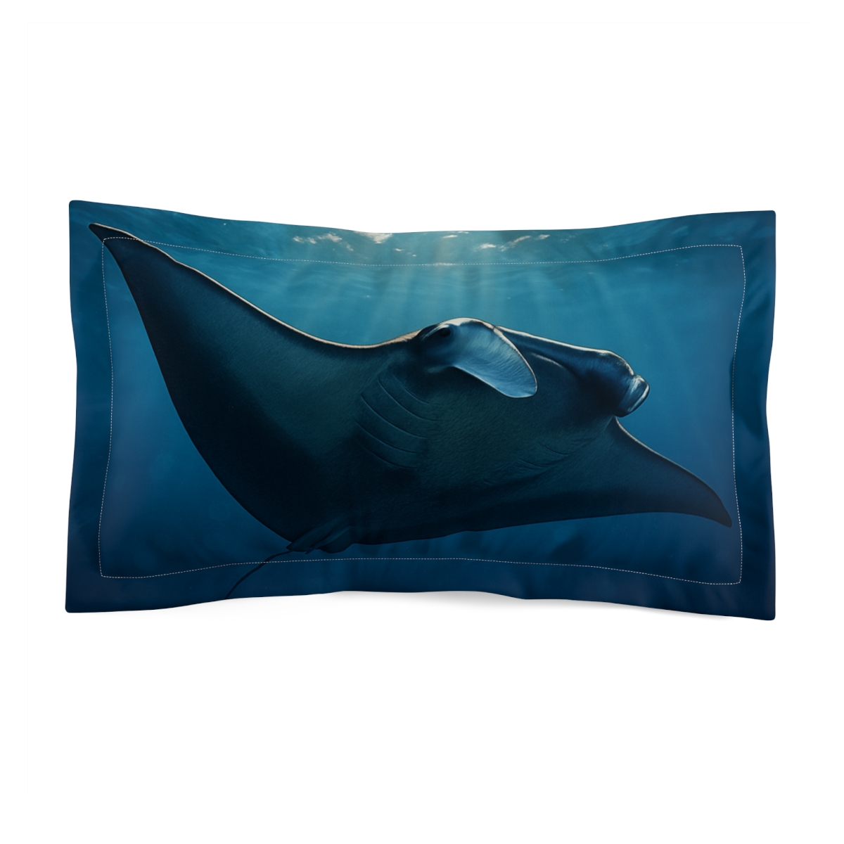 Neon Drift Manta Ray unique shape pillows