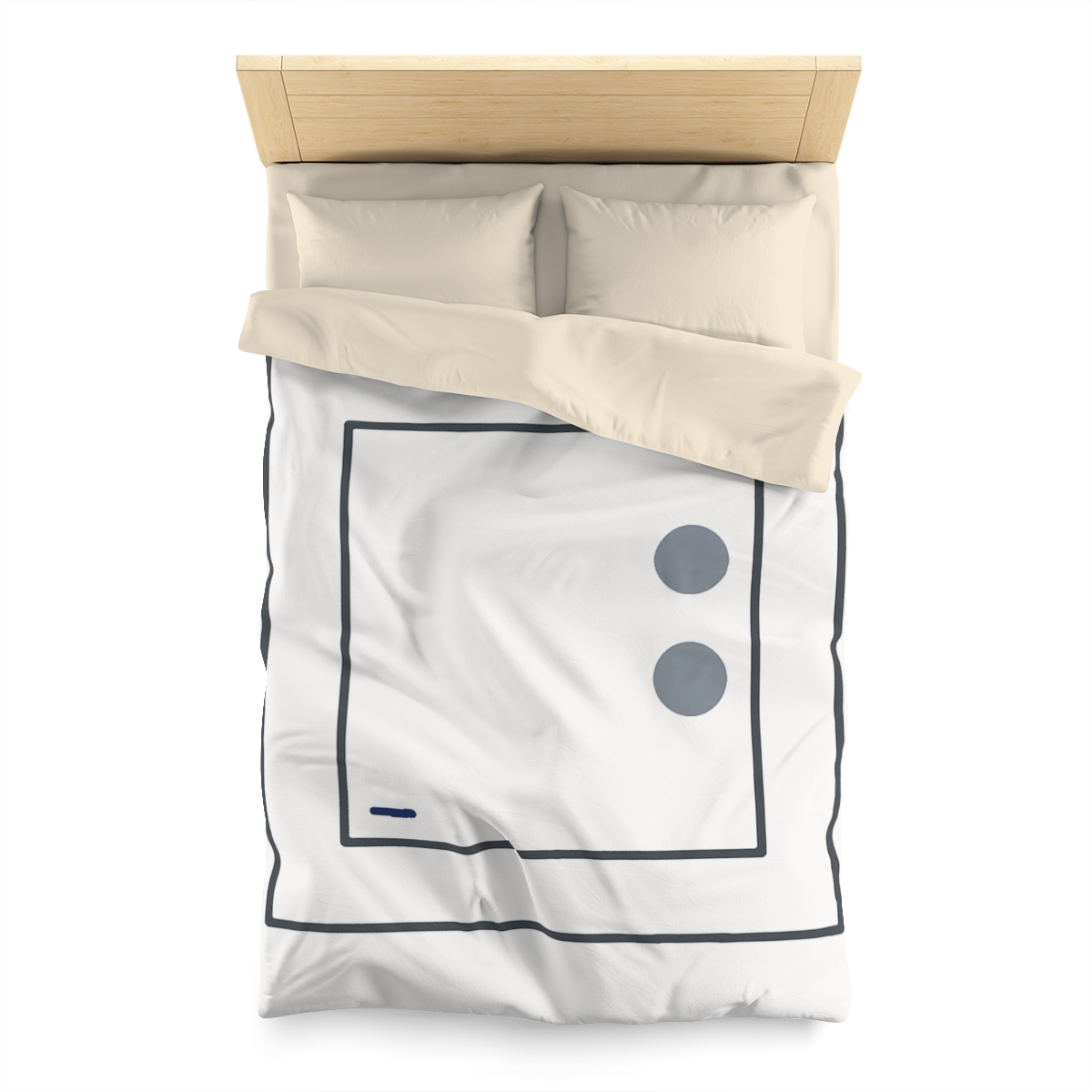 Nested Square With Sliding Circle Pair personalized bedding duvets