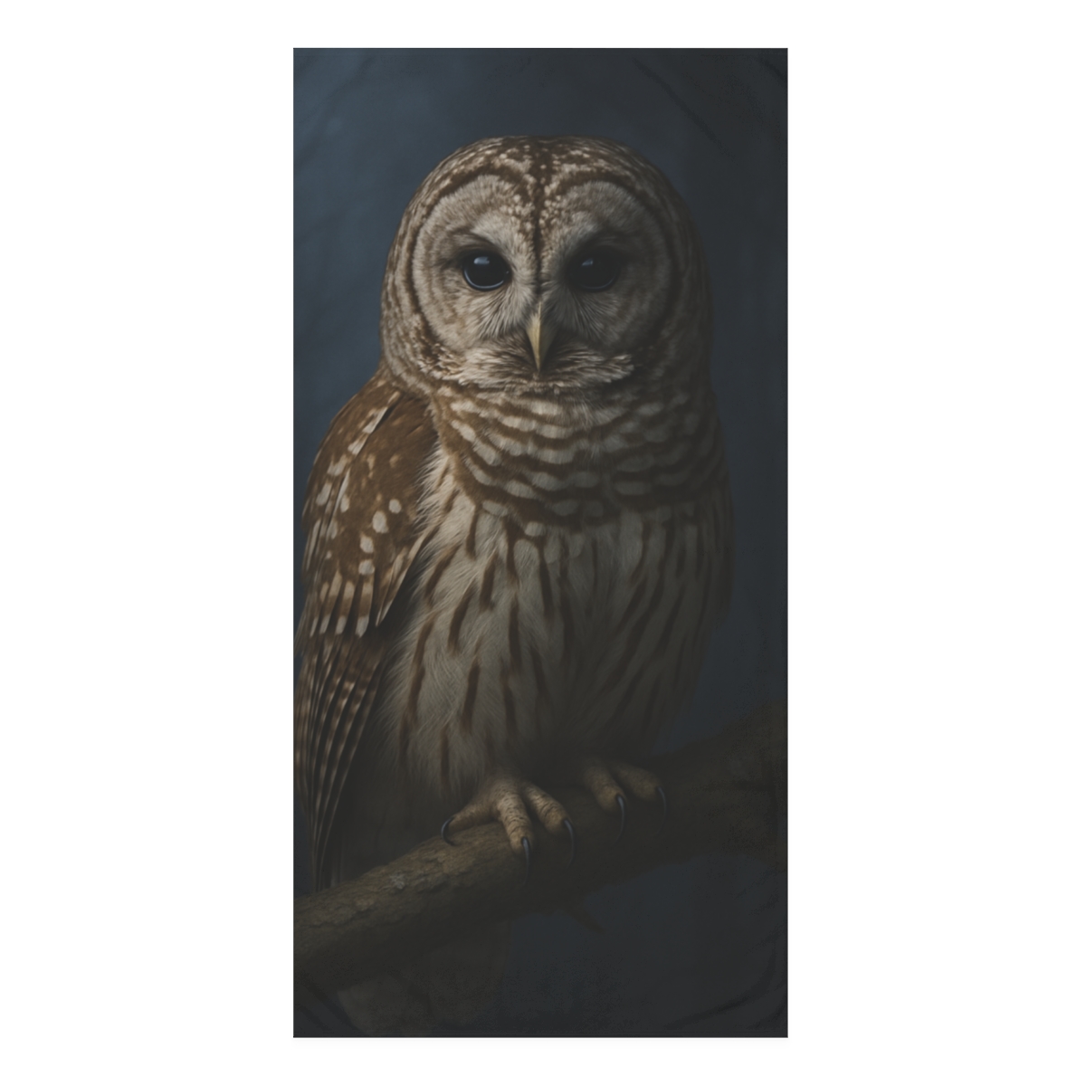 Night Echo Barred Owl trendy hand towels