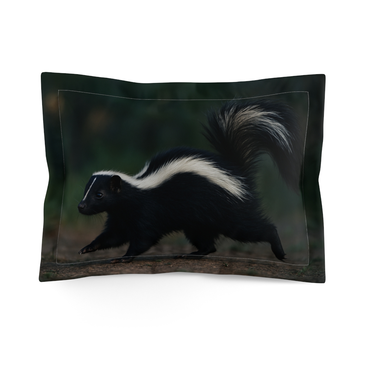 Night Guardian Striped Skunk unique shape pillows
