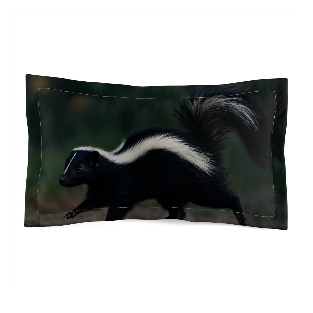 Night Guardian Striped Skunk unique shape pillows