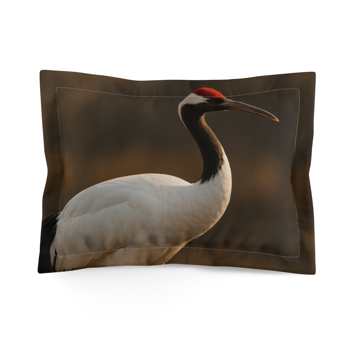 Night Lantern Red Crowned Crane personalized decorative pillows