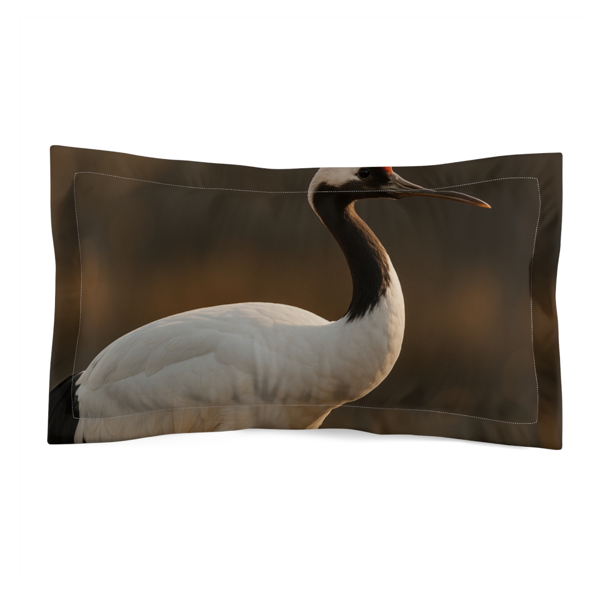Night Lantern Red Crowned Crane personalized decorative pillows