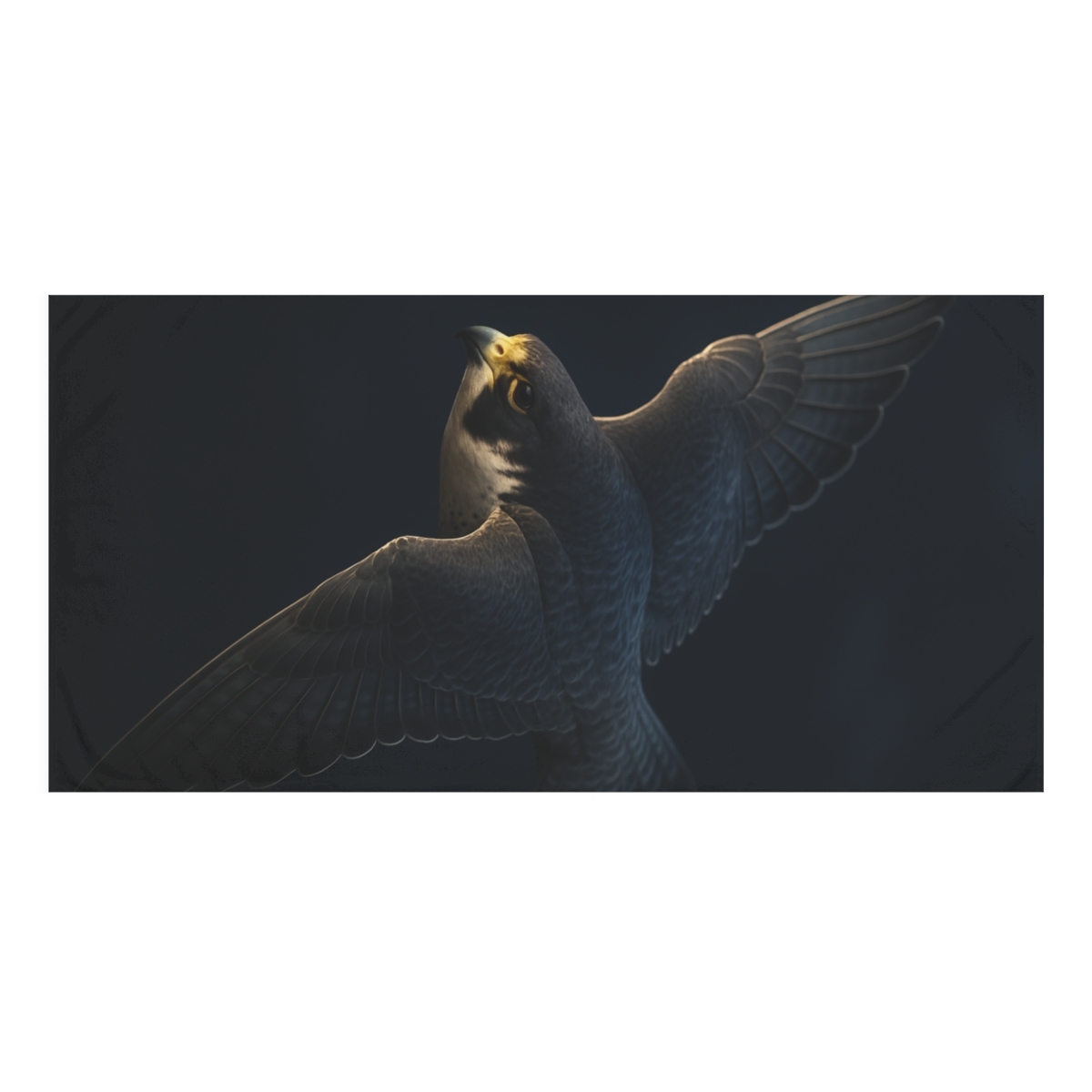 Night Vector Peregrine Falcon designer printed towels