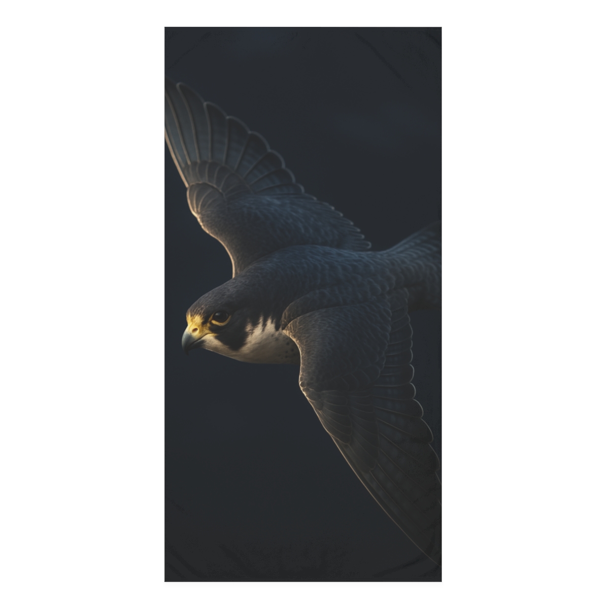Night Vector Peregrine Falcon designer printed towels