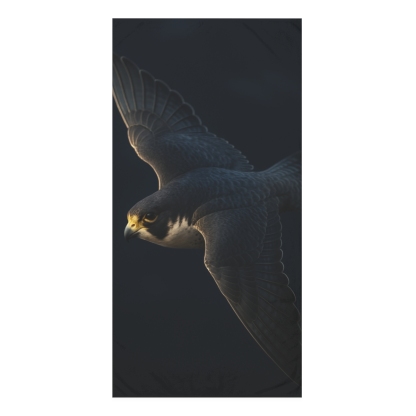 Night Vector Peregrine Falcon designer printed towels